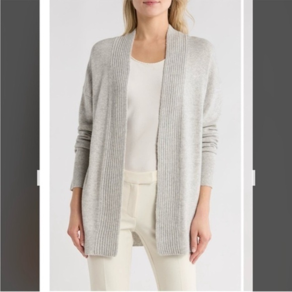Vince Wool & Cashmere Cardigan in Heather Beige - Picture 1 of 9